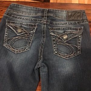 Girls silver jeans